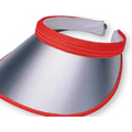 Deluxe Metallic PVC Clip On Visor w/ Detachable Moisture Sweatband